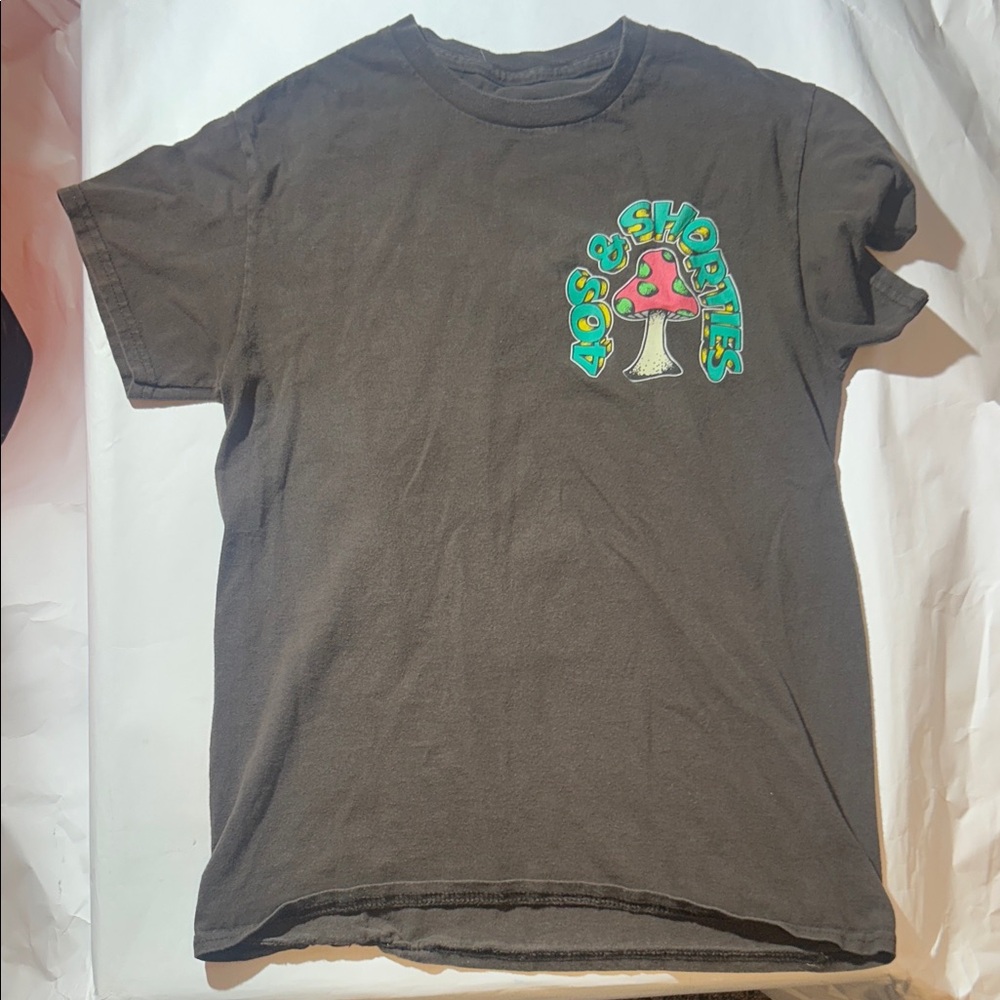 40s & Shorties - Brown Tee w/ Mushroom Design